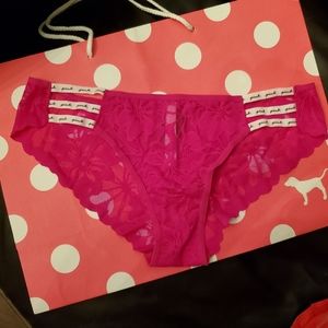 💕🔥PINK Victoria's Secret Panties floral pink lace
